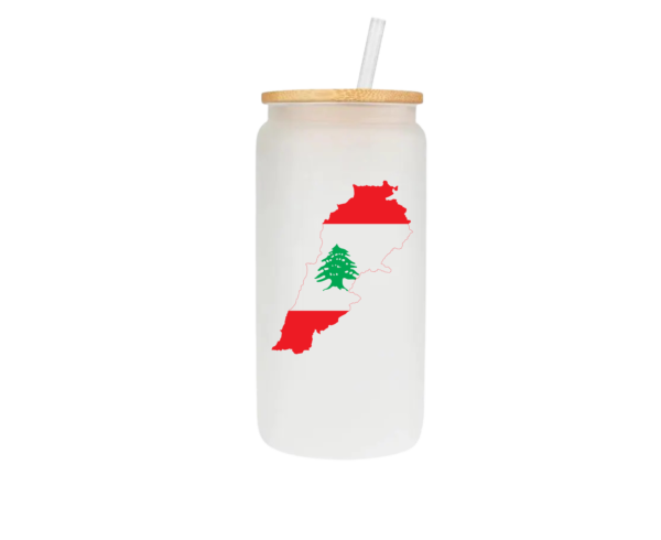 Lebanese map Glass Cup