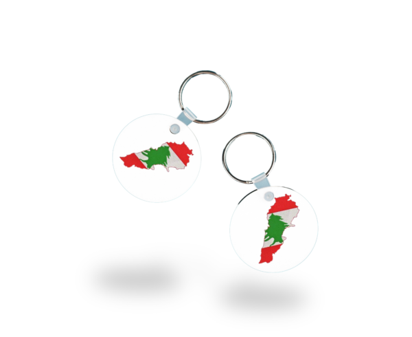 Lebanon Map Keychain