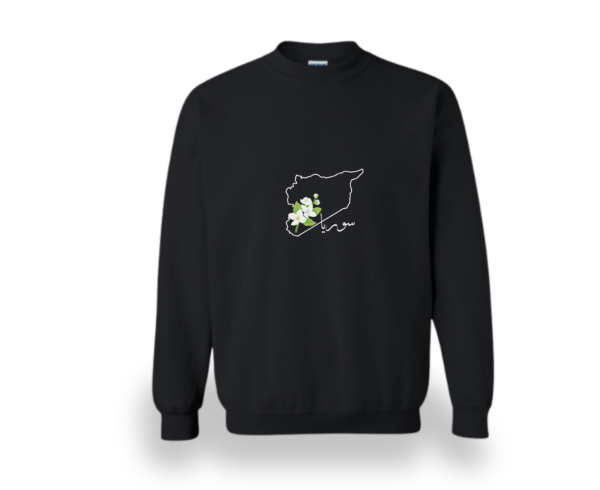 Syria Map & Jasmine Crewneck