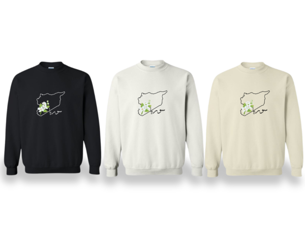 Syria Map & Jasmine Crewneck - Image 4