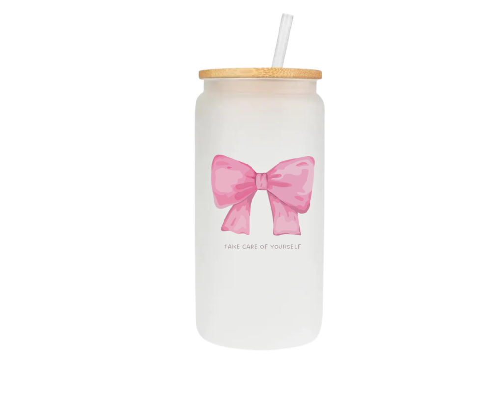Take Care of Yourself Glass Cup