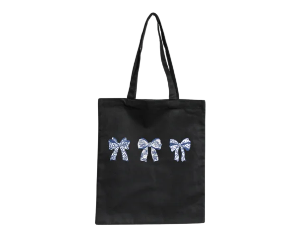 Charming Bows embroidered tote bag from Customize and Co.